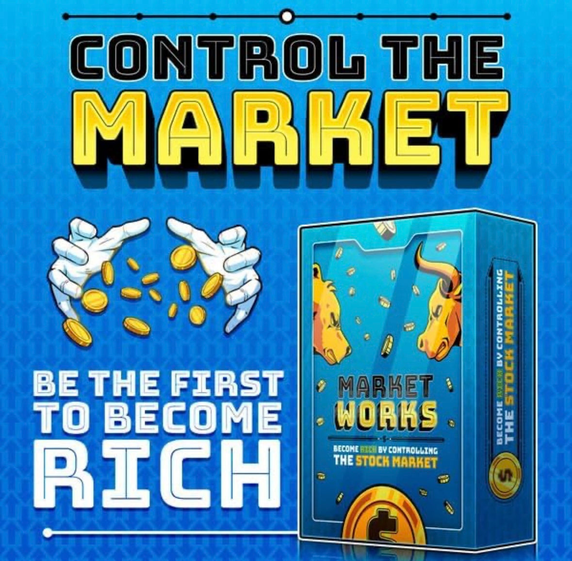 Market Works - Financial Card game! - With clue to a hidden local drop